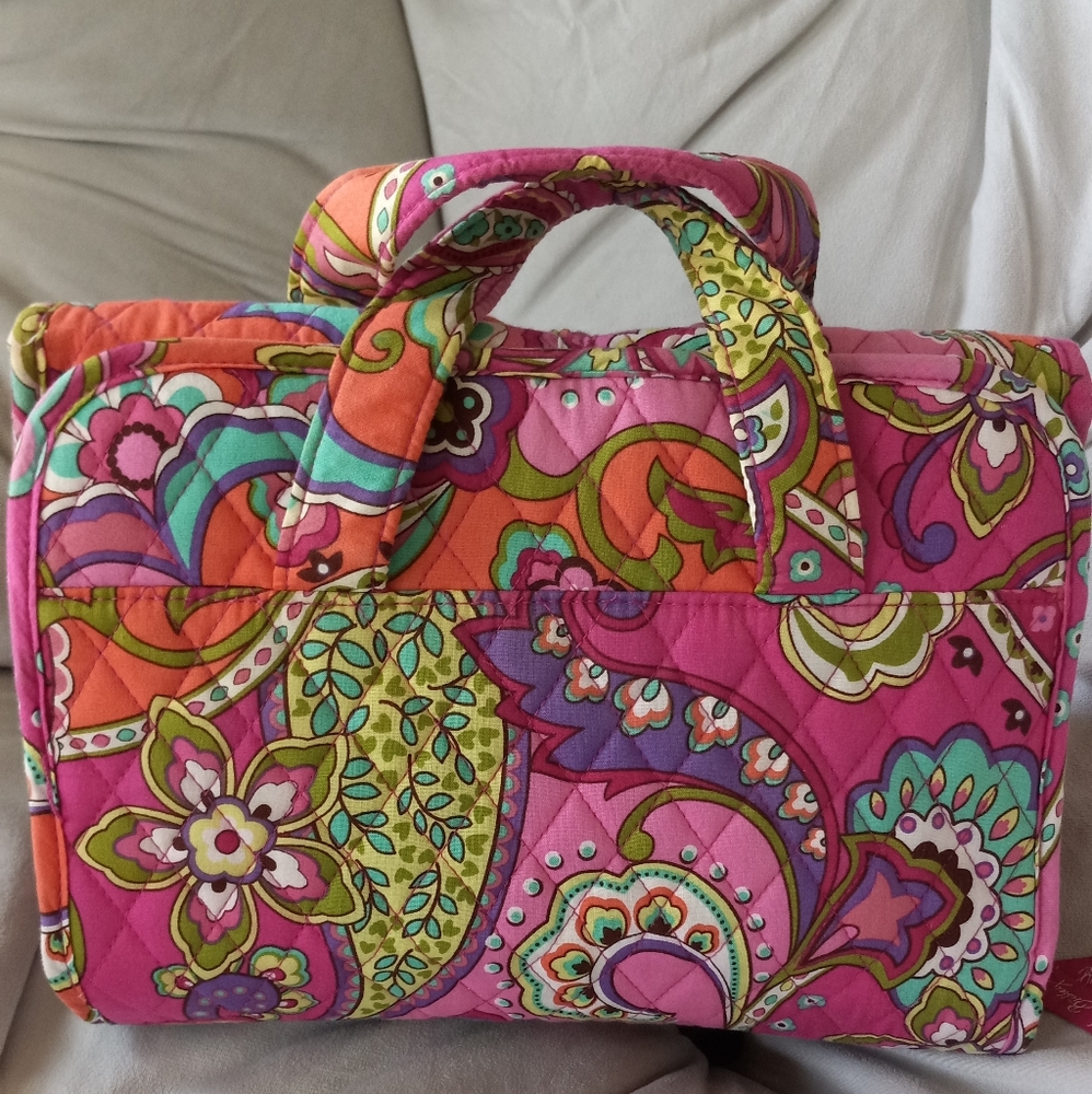 Vera Bradley hanging toiletry bag.                15